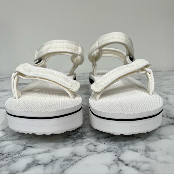 NWOT Teva Women's Mesh Flatform Velcro Platform Sandals in White Size 11 - Picture 3 of 16